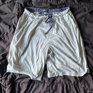 Gray cotton workout shorts